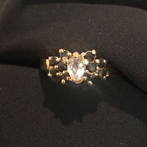 Sapphire and sterling ring